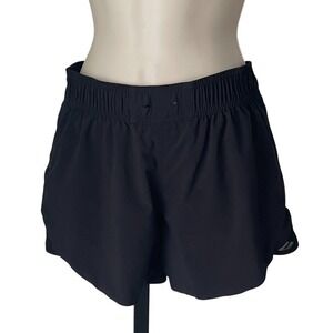 Lululemon Go The Distance Shorts Black Reversible Womens Size 6 Running Athletic